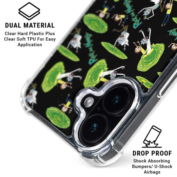 Adult Swim Rick and Morty Portal Pattern iPhone 17 MagSafe Case