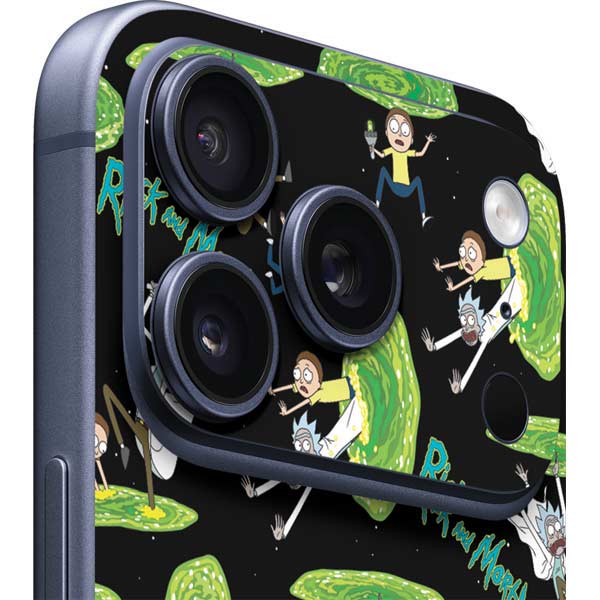 Adult Swim Rick and Morty Portal Pattern iPhone 17 Pro Max Skin