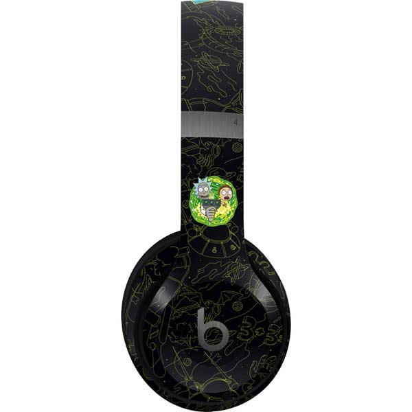 Adult Swim Rick and Morty Portal Travel Beats Solo 4 Wireless Headphones Skin