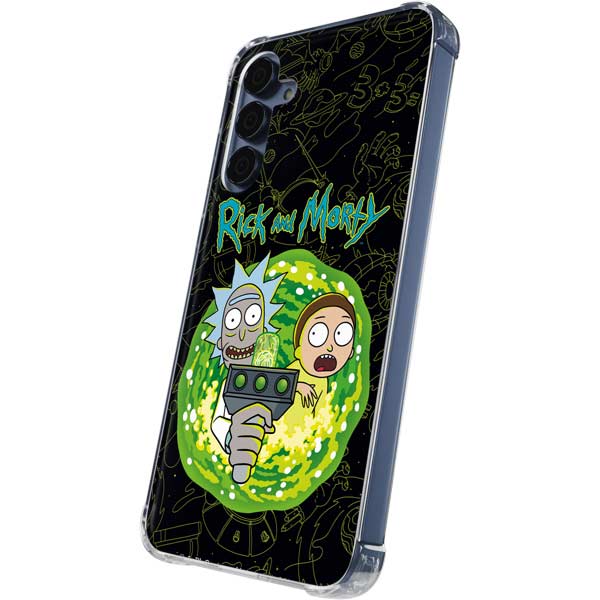 Adult Swim Rick and Morty Portal Travel Galaxy A35 5G Clear Case