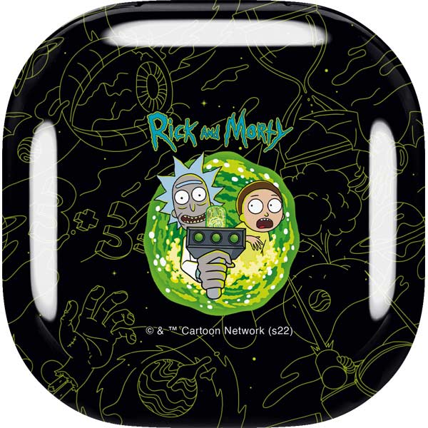 Adult Swim Rick and Morty Portal Travel Galaxy Buds Live Skin