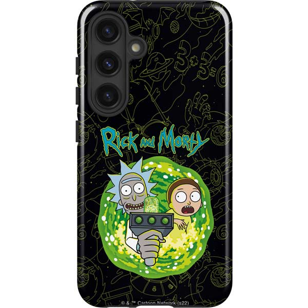 Adult Swim Rick and Morty Portal Travel Galaxy S25 Plus Impact Case