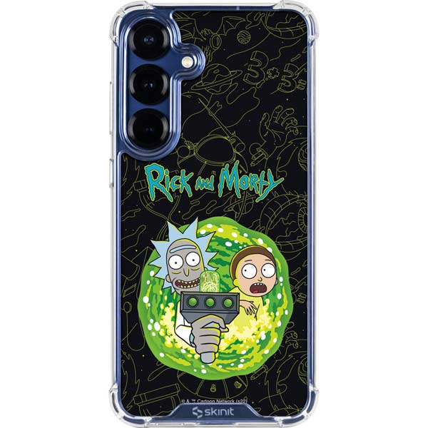 Adult Swim Rick and Morty Portal Travel Galaxy S25 Plus Clear Case