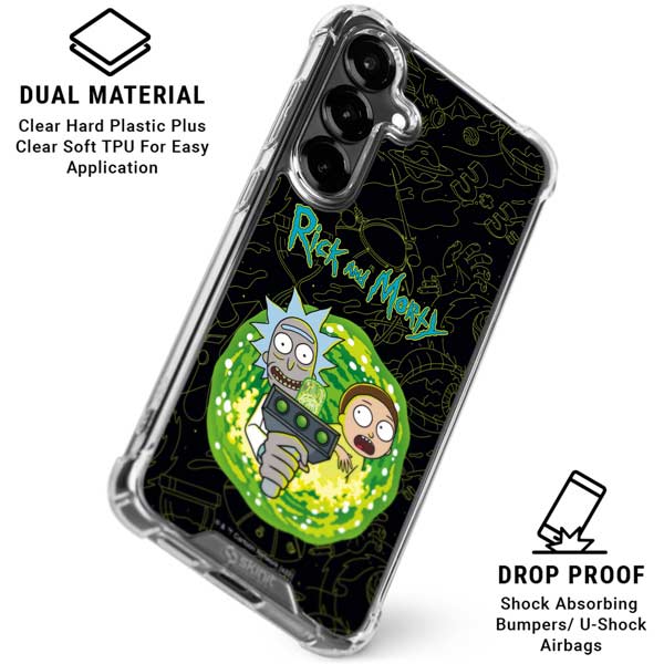 Adult Swim Rick and Morty Portal Travel Galaxy S26 Plus Clear Case