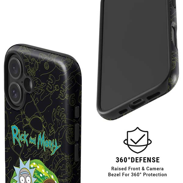 Adult Swim Rick and Morty Portal Travel iPhone 16 Plus Magsafe Impact Case