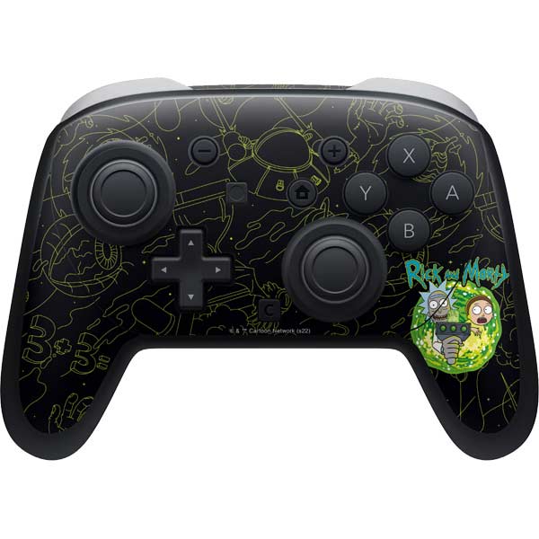Adult Swim Rick and Morty Portal Travel Nintendo Switch 2 (2025) Pro Controller Skin