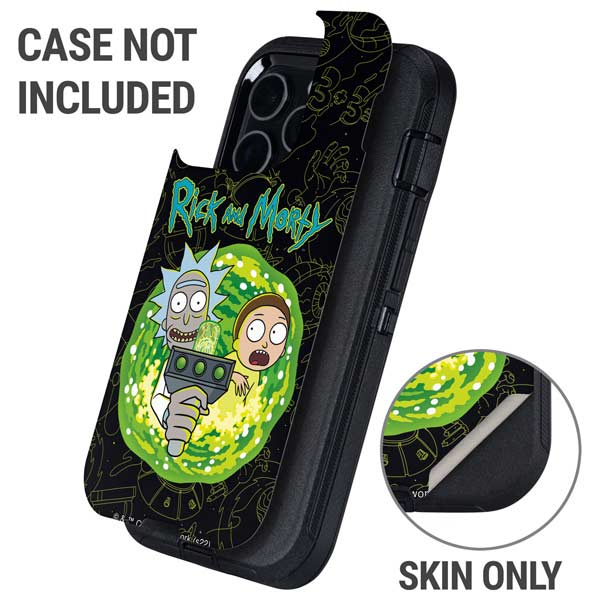 Adult Swim Rick and Morty Portal Travel Otterbox Defender iPhone Skin