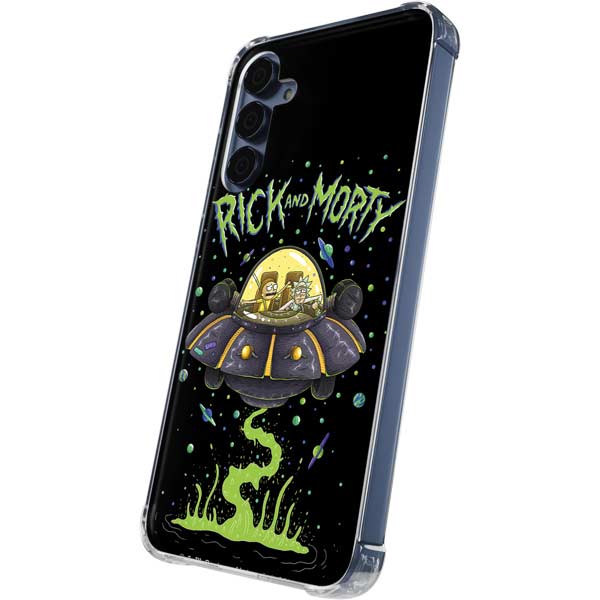Adult Swim Rick and Morty Spaceship Galaxy A35 5G Clear Case