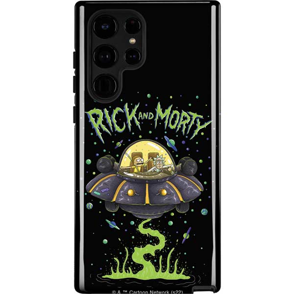 Adult Swim Rick and Morty Spaceship Galaxy S25 Ultra Impact Case