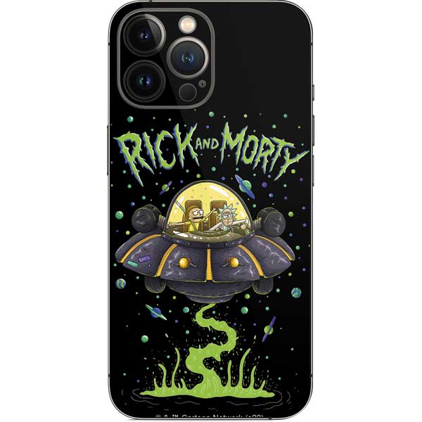 Adult Swim Rick and Morty Spaceship iPhone 15 Pro Max Skin