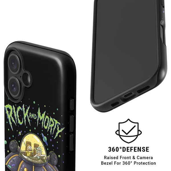 Adult Swim Rick and Morty Spaceship iPhone 16 Magsafe Impact Case
