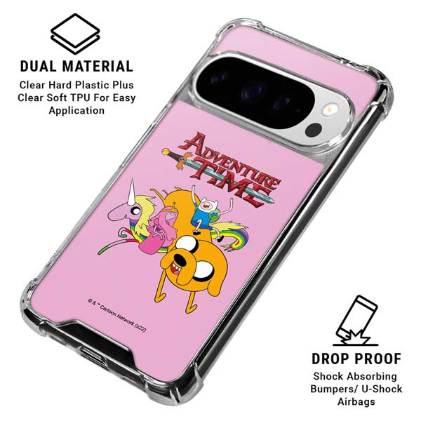 Adult Swim Adventure Time Riding in a Unicorn Google Pixel 10 Pro XL Clear Case