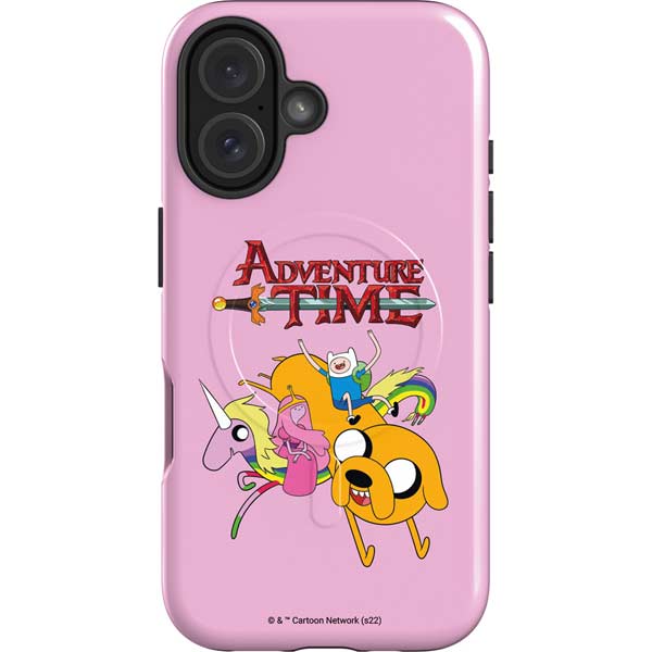 Adult Swim Adventure Time Riding in a Unicorn iPhone 16 Plus Magsafe Impact Case