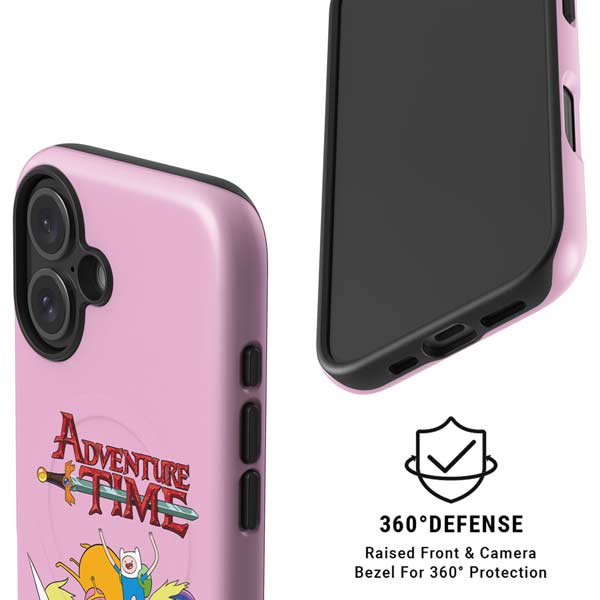 Adult Swim Adventure Time Riding in a Unicorn iPhone 16 Plus Magsafe Impact Case