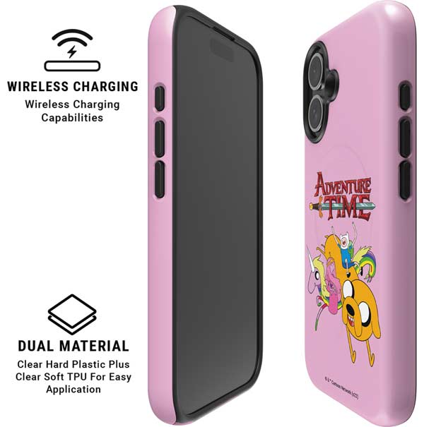 Adult Swim Adventure Time Riding in a Unicorn iPhone 16 Plus Magsafe Impact Case