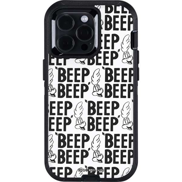 Looney Tunes Road Runner Beep Grid Otterbox Defender iPhone Skin