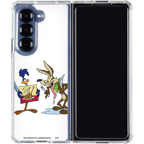 Looney Tunes Road Runner Wile E Coyote Food Galaxy Z Fold7 Clear Case