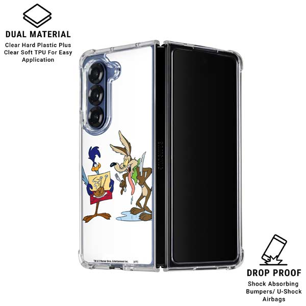 Looney Tunes Road Runner Wile E Coyote Food Galaxy Z Fold7 Clear Case