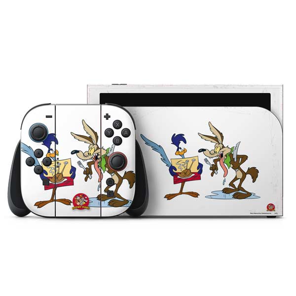 Looney Tunes Road Runner Wile E Coyote Food Nintendo Switch 2 (2025) with Joy-Con Skin