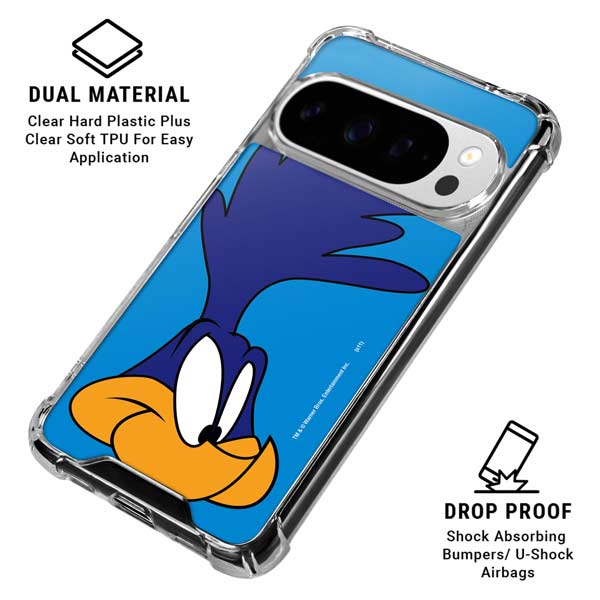 Looney Tunes Road Runner Zoomed In Google Pixel 10 Pro Clear Case