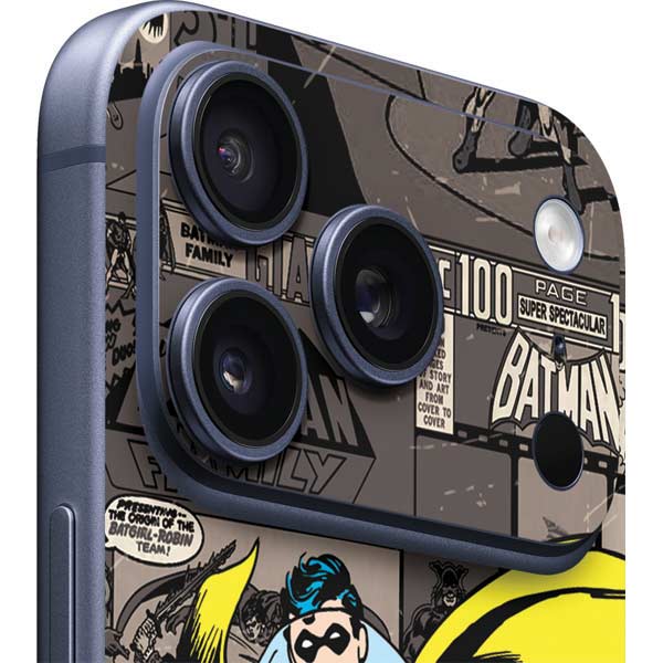 DC Comics Robin Vintage Action pose pattern iPhone 17 Pro Skin