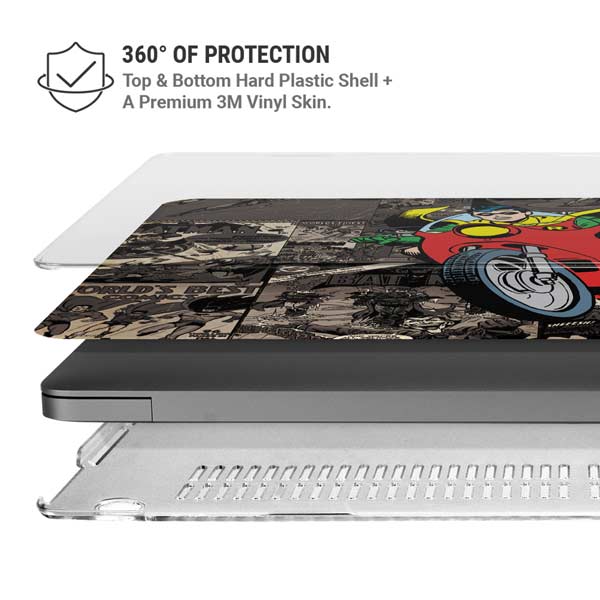 DC Comics Robin Vintage Action pose pattern MacBook Pro 14in (2021-24) Case plus Skin