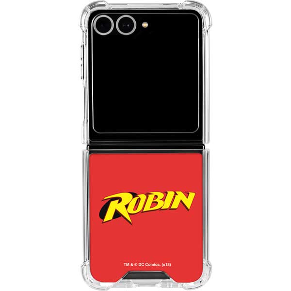 DC Comics Robin Official Logo Galaxy Z Flip7 Clear Case