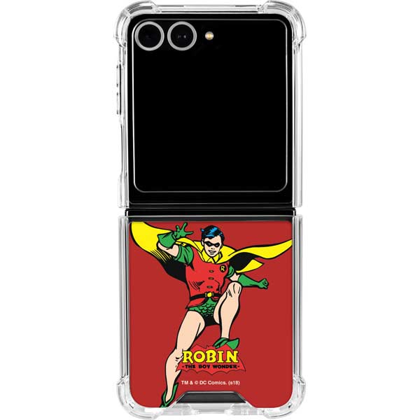 DC Comics Robin Classic Art Galaxy Z Flip7 Clear Case