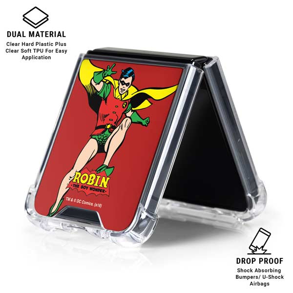 DC Comics Robin Classic Art Galaxy Z Flip7 Clear Case