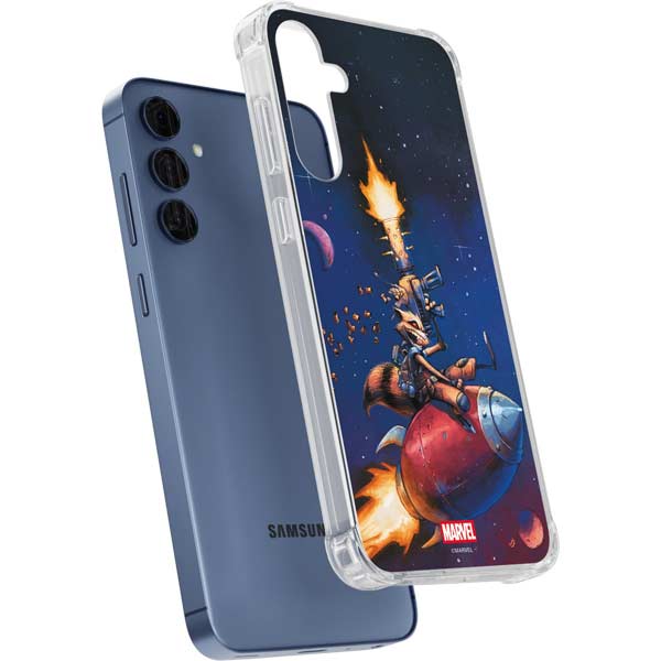 Marvel Rocket Raccoon Rocket Ride Galaxy A35 5G Clear Case