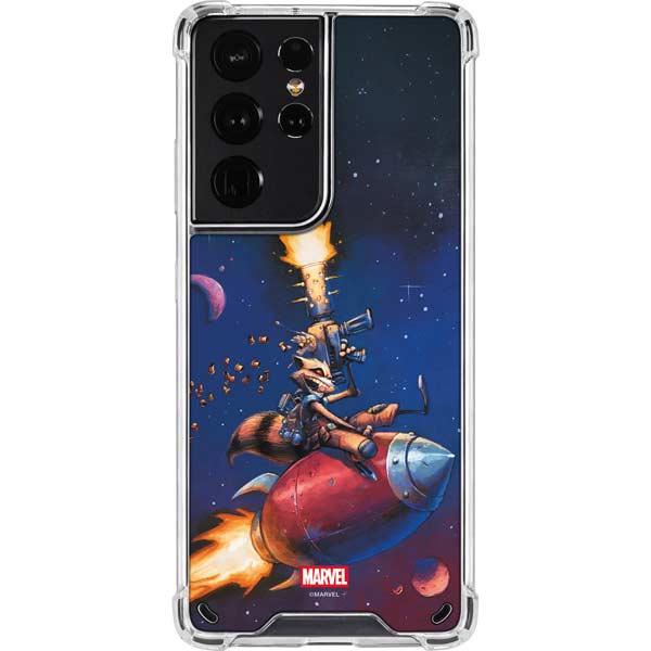 Marvel Rocket Raccoon Rocket Ride Galaxy S21 Ultra 5G Clear Case