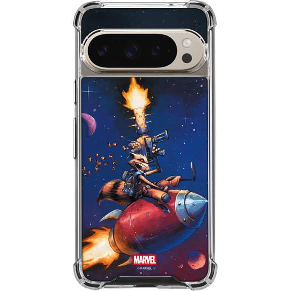 Marvel Rocket Raccoon Rocket Ride Google Pixel 9 Pro XL Clear Case