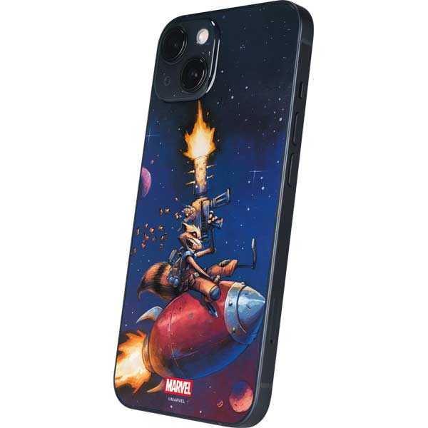 Marvel Rocket Raccoon Rocket Ride iPhone 15 Skin