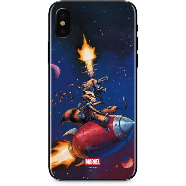 Marvel Rocket Raccoon Rocket Ride iPhone XS Max Skin