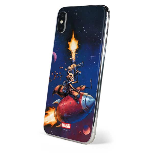 Marvel Rocket Raccoon Rocket Ride iPhone XS Max Skin