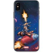 Marvel Rocket Raccoon Rocket Ride iPhone XS Skin