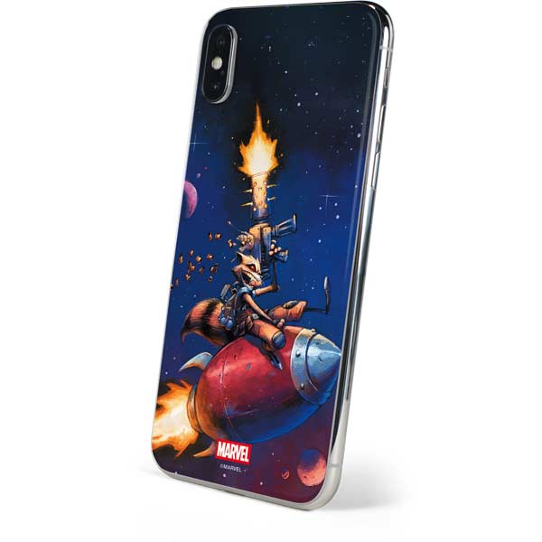 Marvel Rocket Raccoon Rocket Ride iPhone XS Skin