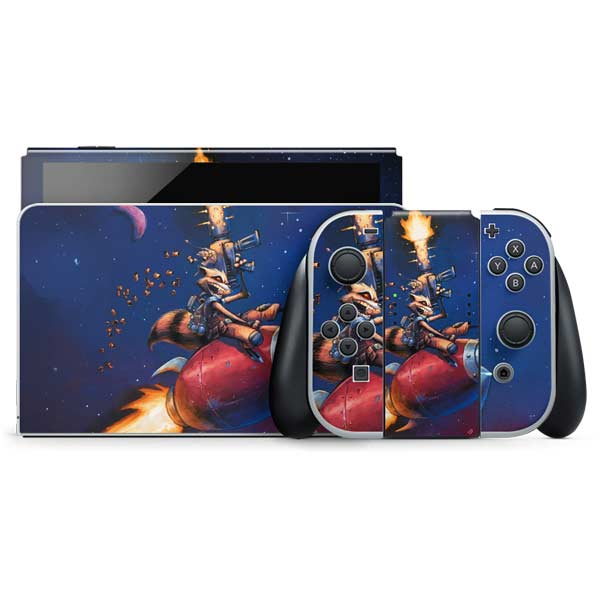 Marvel Rocket Raccoon Rocket Ride Nintendo Switch OLED (2021) Skin