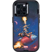 Marvel Rocket Raccoon Rocket Ride Otterbox Defender iPhone Skin