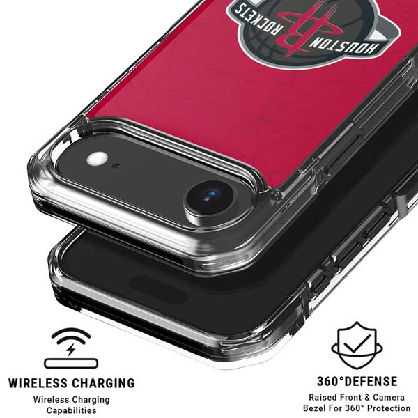 NBA Houston Rockets Distressed iPhone 17 Air Clear Case