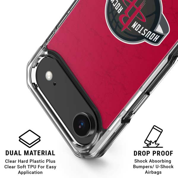 NBA Houston Rockets Distressed iPhone 17 Air Clear Case