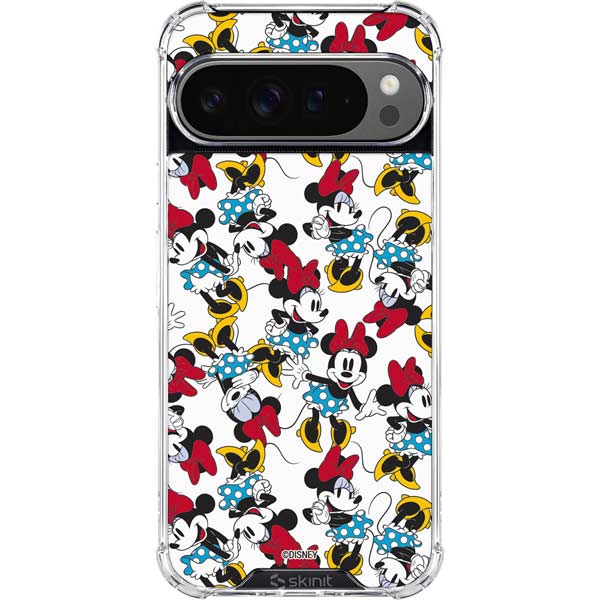Disney Minnie Mouse Rockin Minnie Pattern Google Pixel 10 Pro XL Clear Case