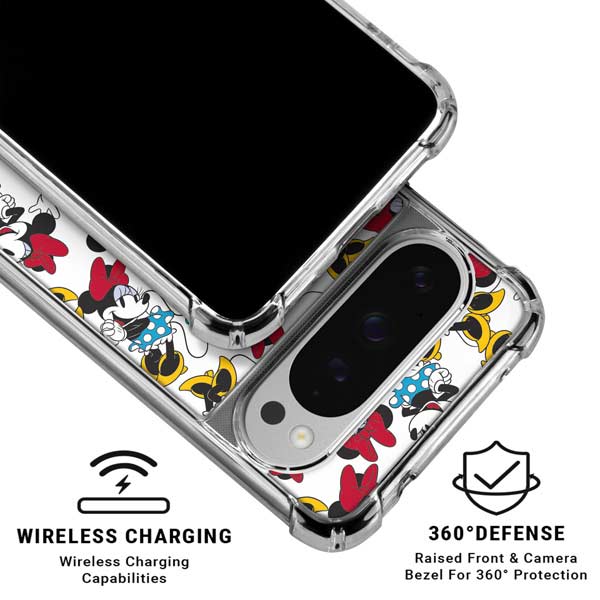 Disney Minnie Mouse Rockin Minnie Pattern Google Pixel 10 Pro XL Clear Case