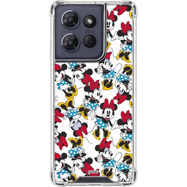 Disney Minnie Mouse Rockin Minnie Pattern Moto G 5G (2025) Clear Case