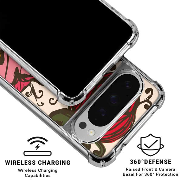 Rose Bud Floral Google Pixel 10 Pro XL Clear Case