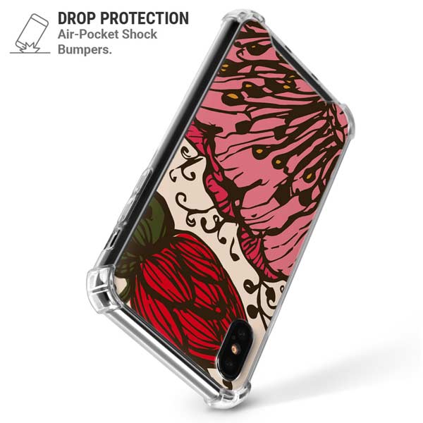Rose Bud Floral iPhone X/XS Clear Case