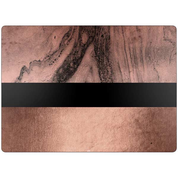 Rose Gold and Black Marble Surface Laptop 7 15in Skin