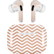 Rose Gold Chevron AirPods Skins
