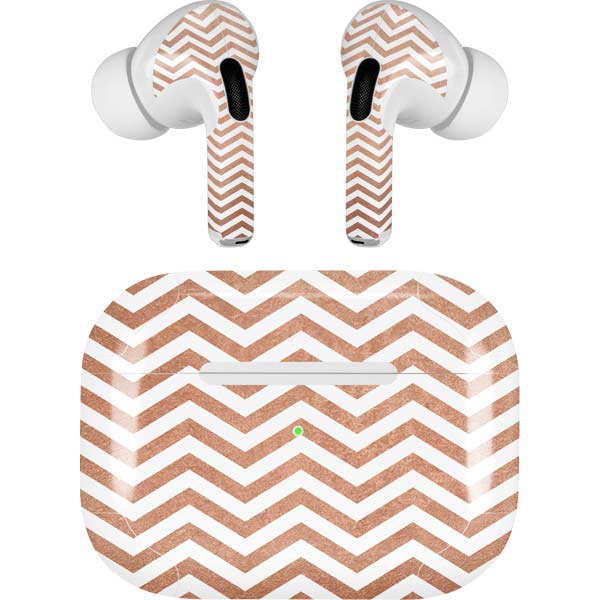 Rose Gold Chevron AirPods Skins
