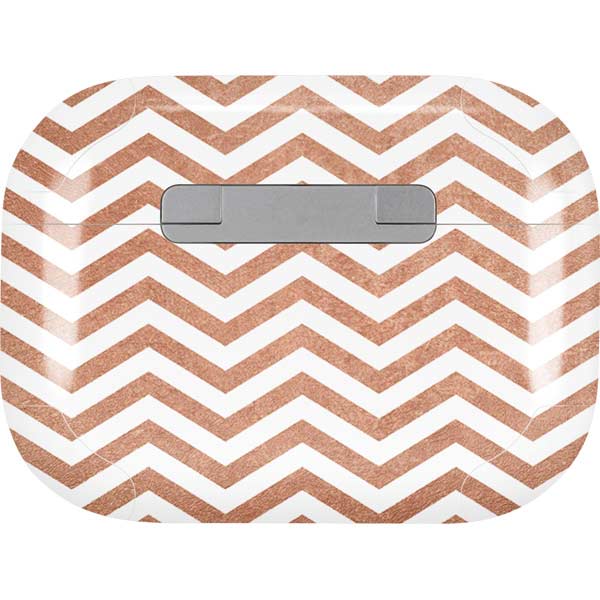 Rose Gold Chevron AirPods Skins